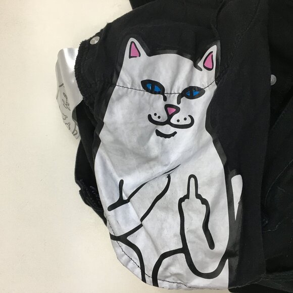 RIP N DIP Logo Hardware Black Embroidery Lord Nermal Peeking Cat 5 Pocket Jeans - Picture 4 of 16